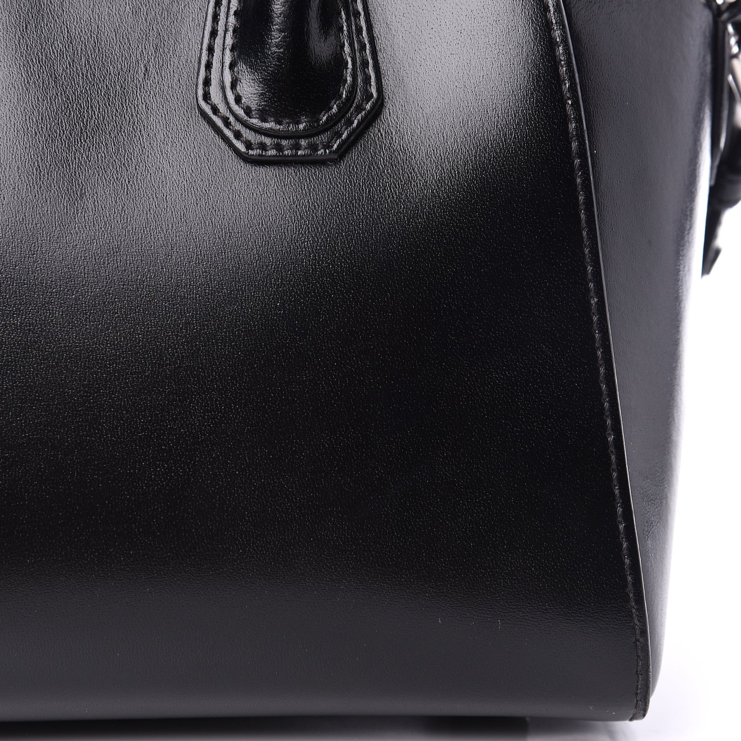 Shiny Lord Calfskin Mini Antigona Black