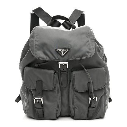 Prada Tessuto Nylon Saffiano Medium Backpack Anthracite 1 of 10