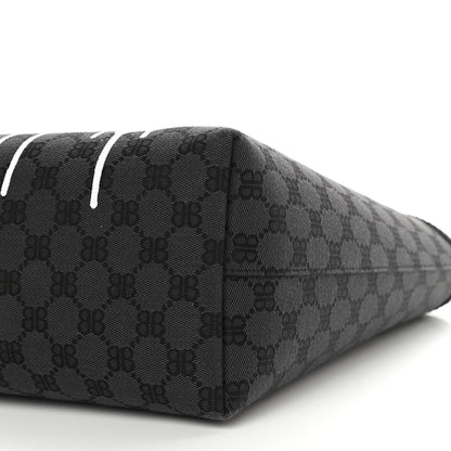Gucci X BALENCIAGA BB Monogram Web Graffiti Medium Ophidia Shopping Tote Black 10 of 10