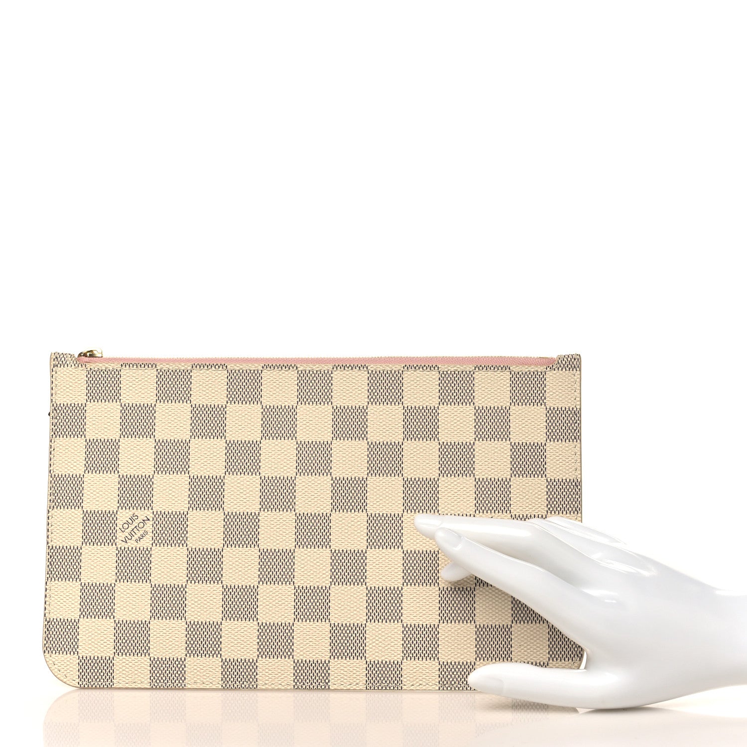 Louis Vuitton Damier Azur Neverfull MM GM Pochette Rose Ballerine 2 of 6