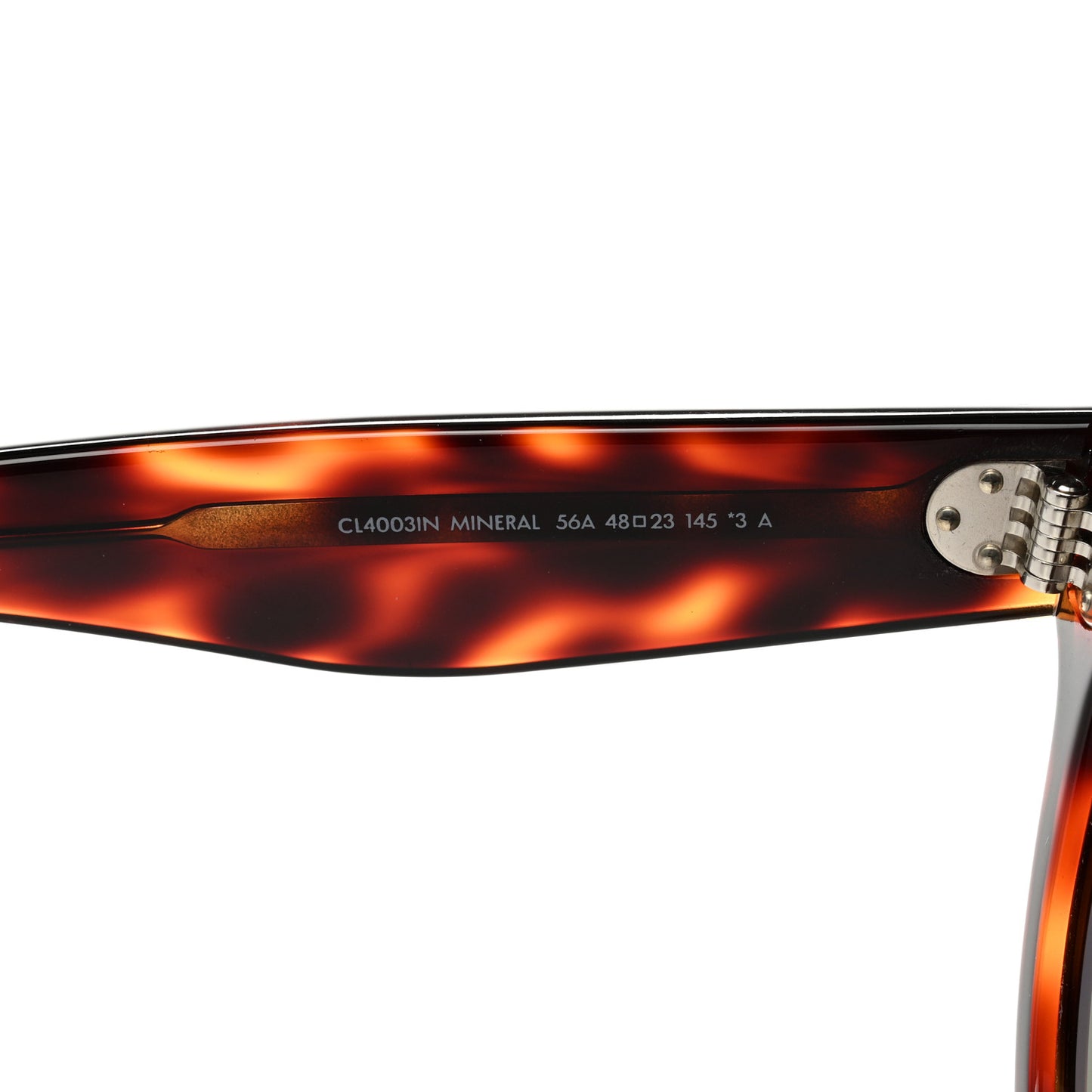 Acetate Studded Mineral Round Sunglasses CL40031 Tortoise