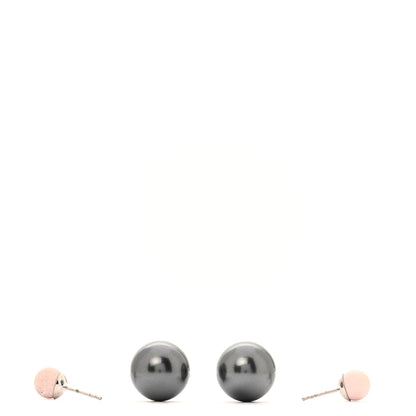Christian Dior Pearl Mise En Dior Tribal Earrings Pink Grey 3 of 5