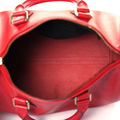 Louis Vuitton Epi Speedy 25 Castillan Red 5 of 13