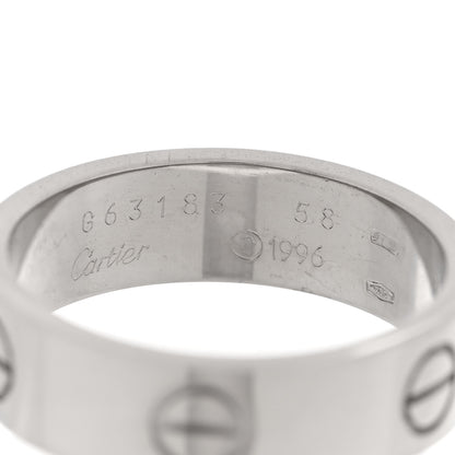 Cartier 18K White Gold 5.5mm LOVE Ring 58 8.25 4 of 4