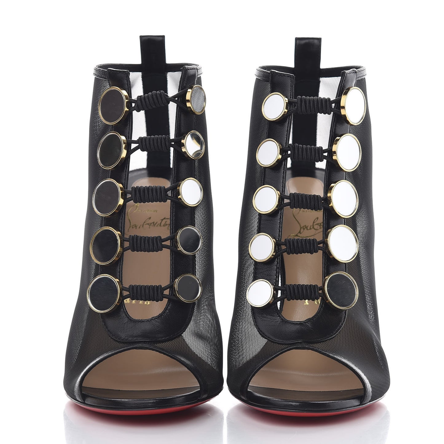 Mesh Nappa Marikate 100 Ankle Boots 38.5 Black