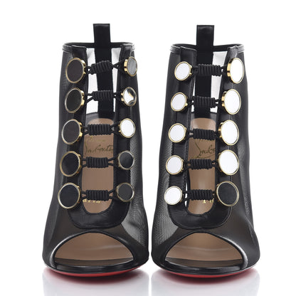 Christian Louboutin Mesh Nappa Marikate 100 Ankle Boots 38.5 Black 2 of 9