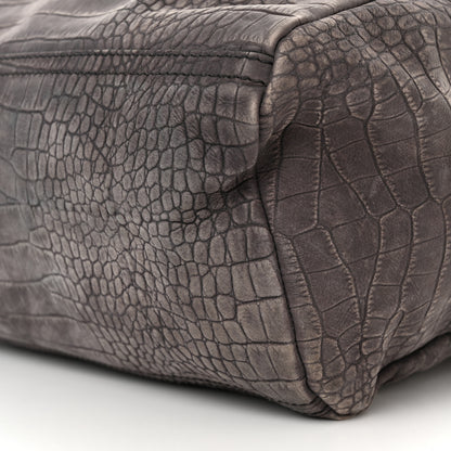 Givenchy Nubuck Crocodile Embossed Medium Pandora Dark Grey 11 of 12