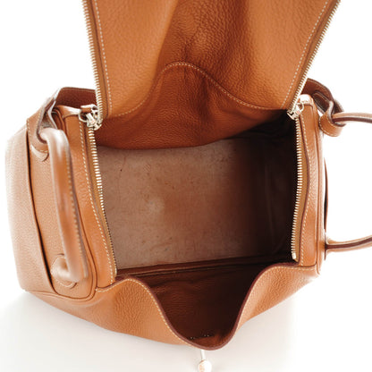Hermes Taurillon Clemence Lindy 30 Gold 4 of 15