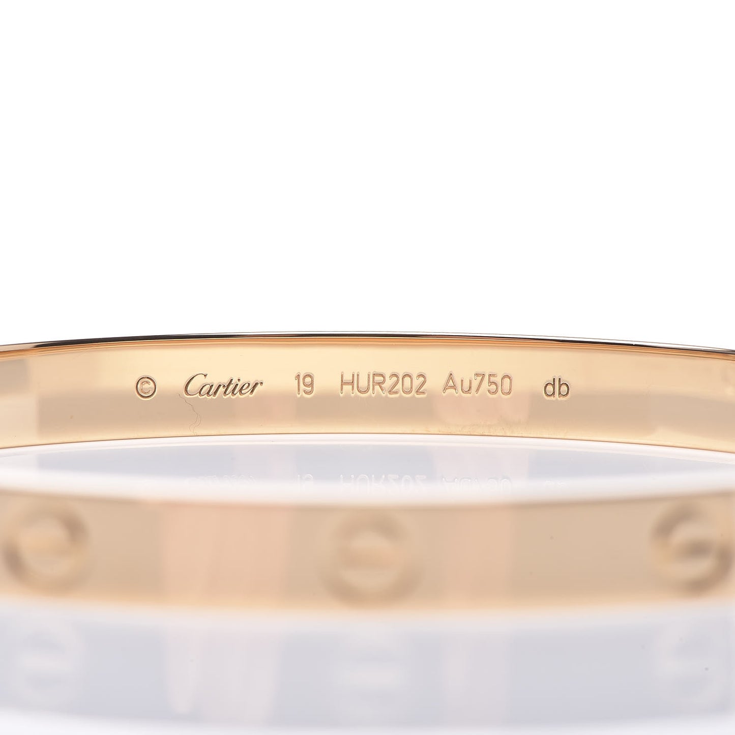 18K Yellow Gold LOVE Bracelet 19