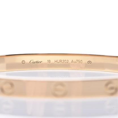 Cartier 18K Yellow Gold LOVE Bracelet 19 6 of 8