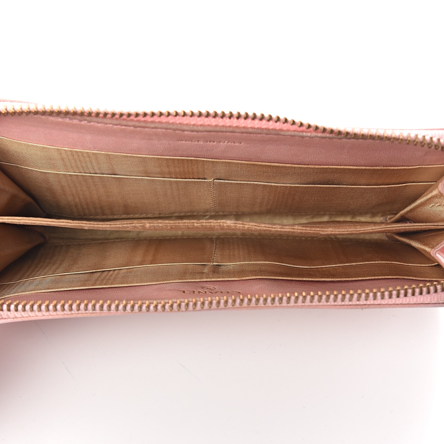 Chanel Caviar Timeless Zip Around Wallet Pink 4 of 5