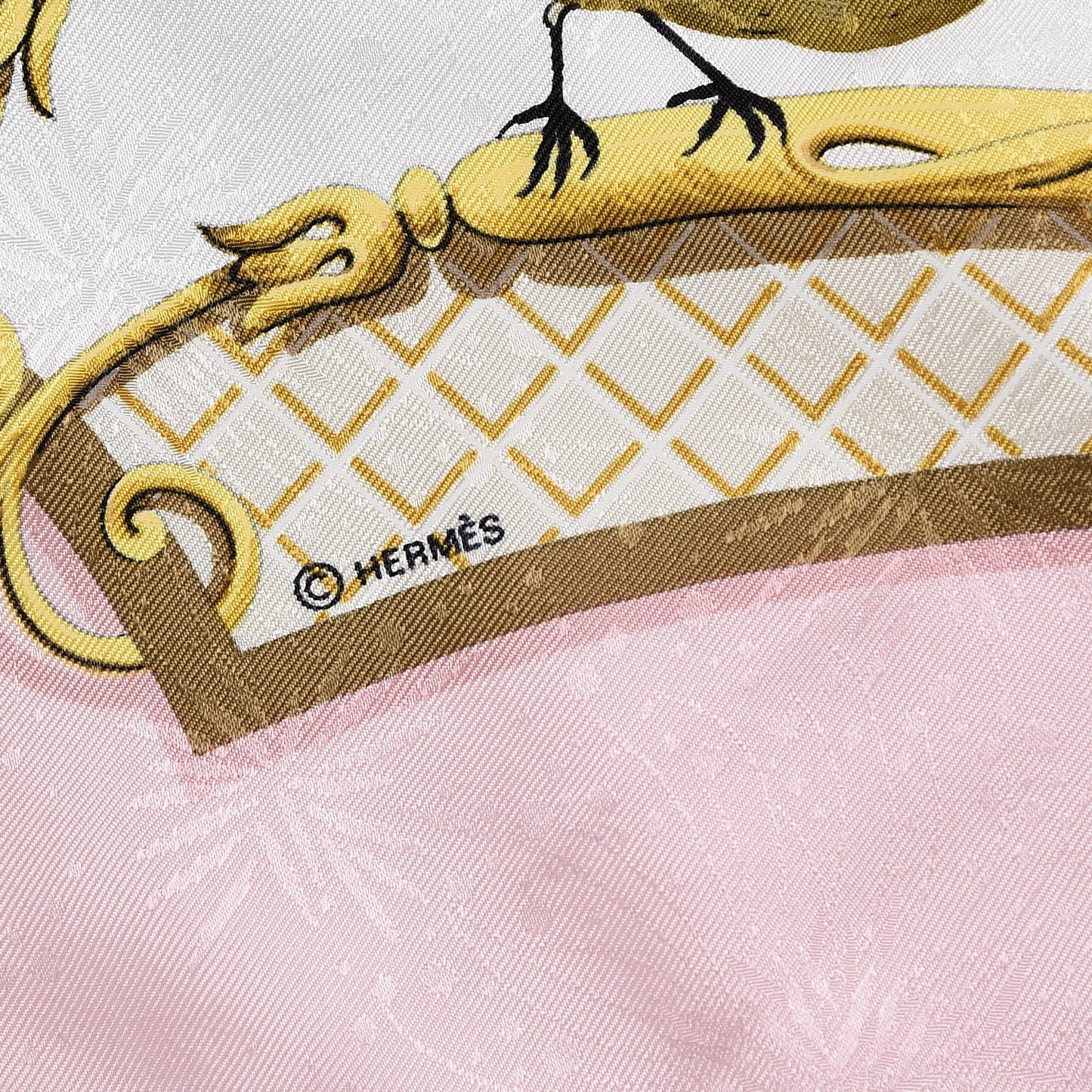 Jacquard Silk La Cle Des Champs Scarf 90