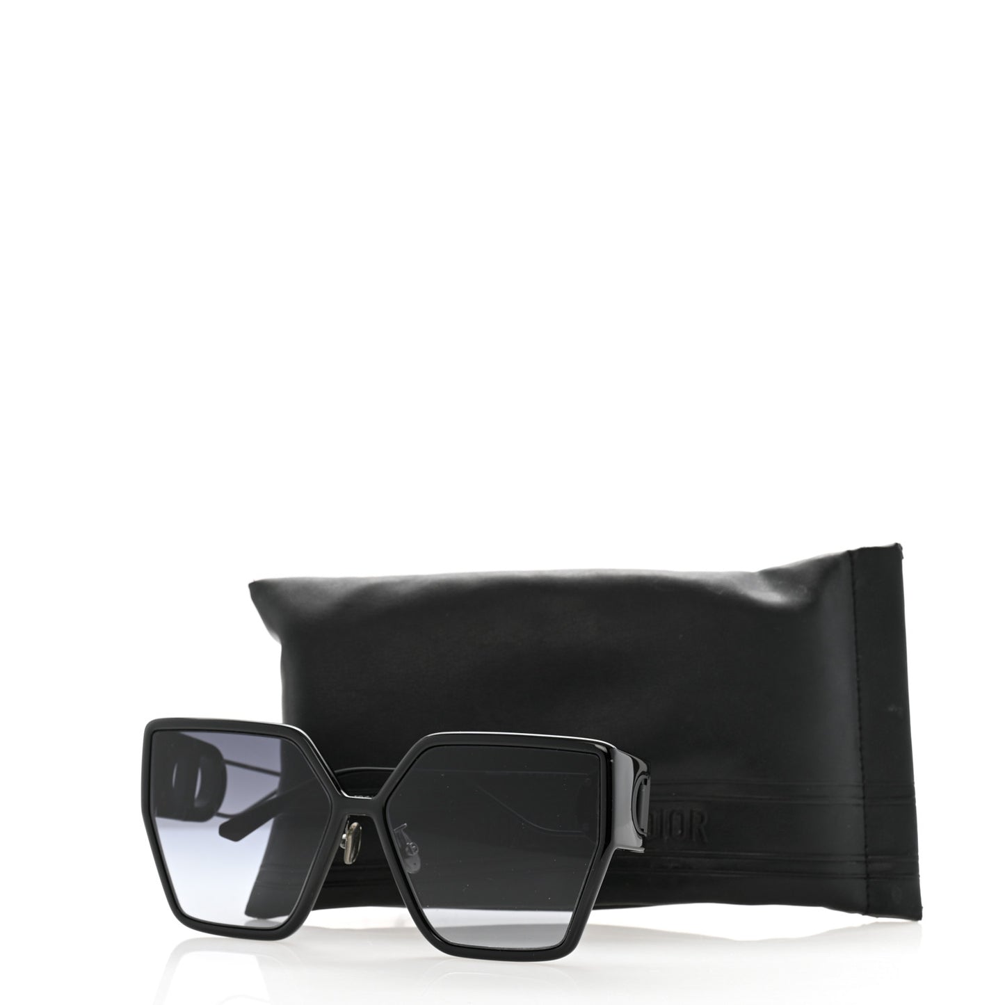 Acetate Square 30 Montaigne Sunglasses Black
