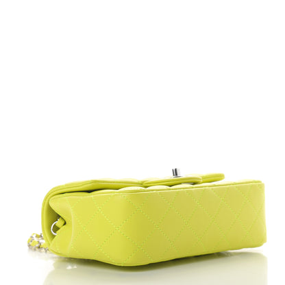 Chanel Lambskin Quilted Mini Rectangular Flap Yellow 4 of 11
