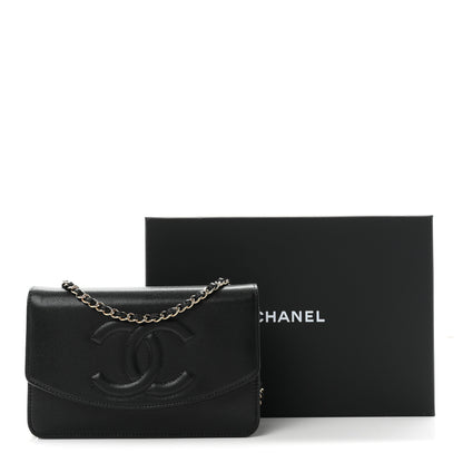 Chanel Caviar Timeless CC Wallet On Chain WOC Black 12 of 12