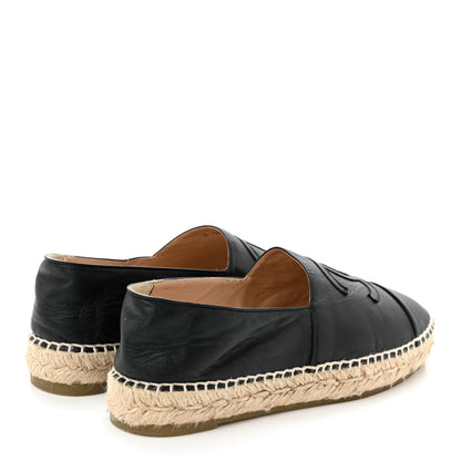 Chanel Lambskin CC Espadrilles 37 Black 4 of 11