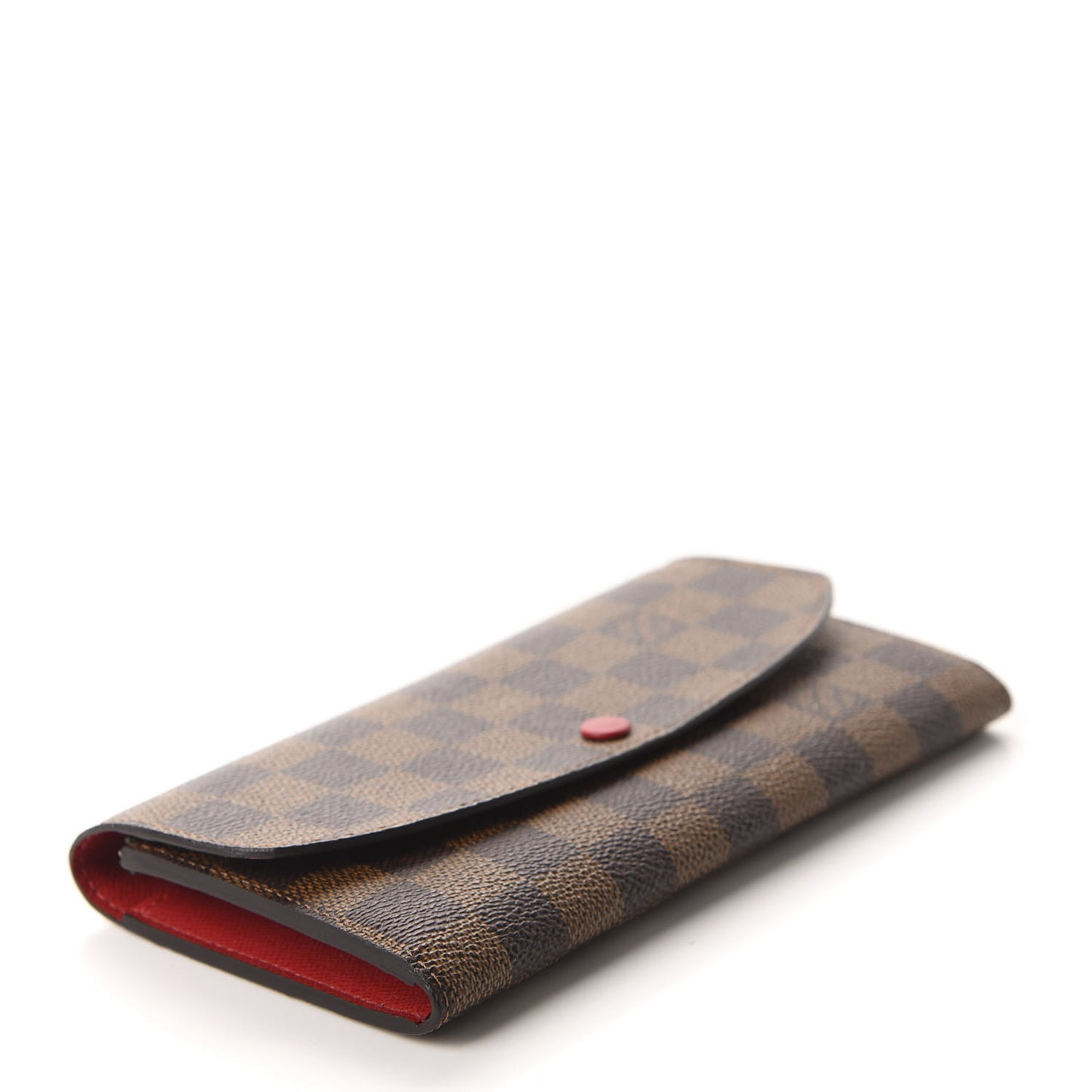 Damier Ebene Emilie Wallet Red