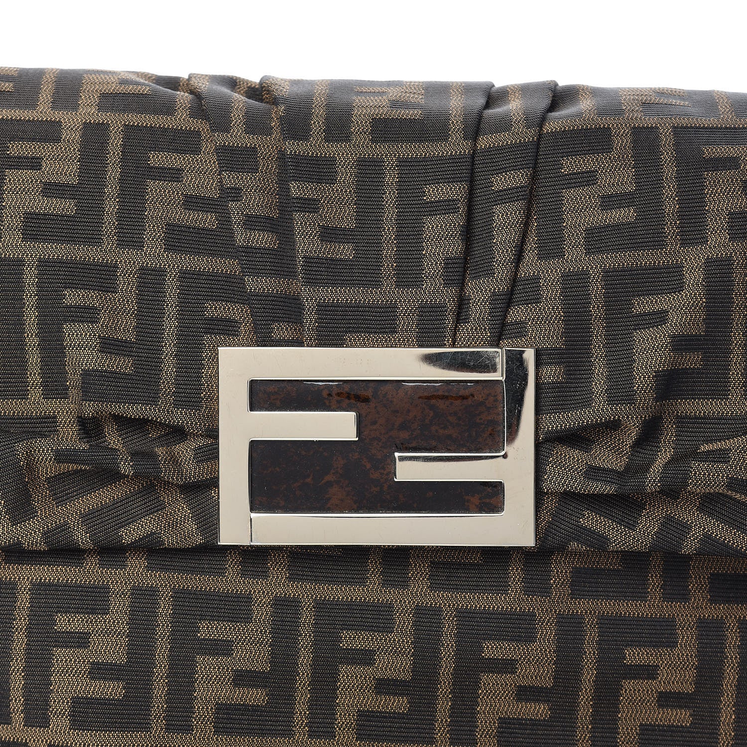 Fendi Zucca Patent Mia Shoulder Flap Tobacco 8 of 13