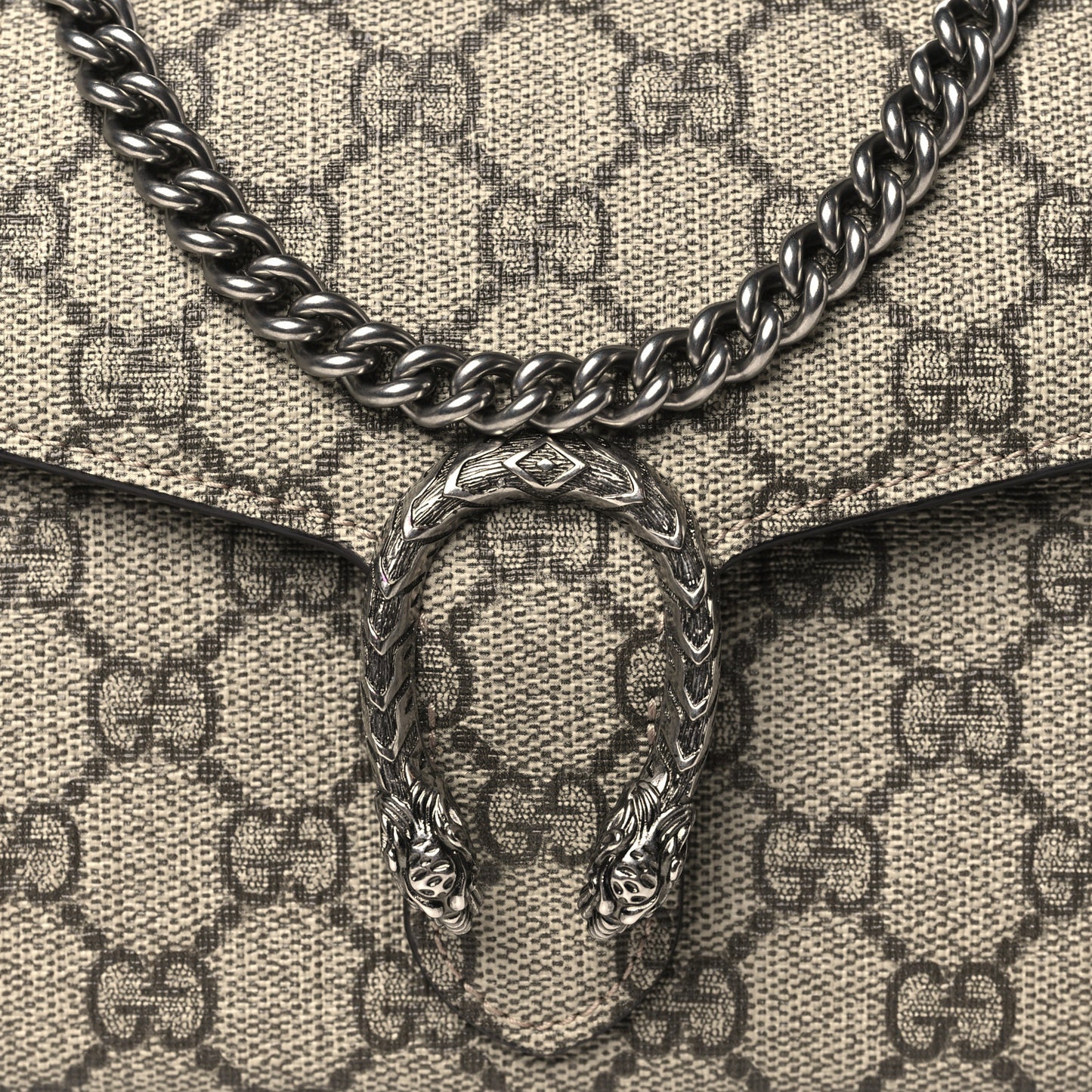 GG Supreme Monogram Mini Dionysus Chain Wallet