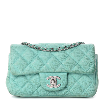 Chanel Caviar Quilted Extra Mini Flap Green 1 of 22