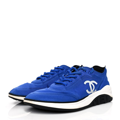 Chanel Mesh Lycra Thermoplastic Mens Sneakers 43 Blue 3 of 11