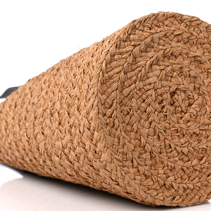 Saint Laurent Raffia Calfskin Small Panier Tote Naturale Nut 7 of 10