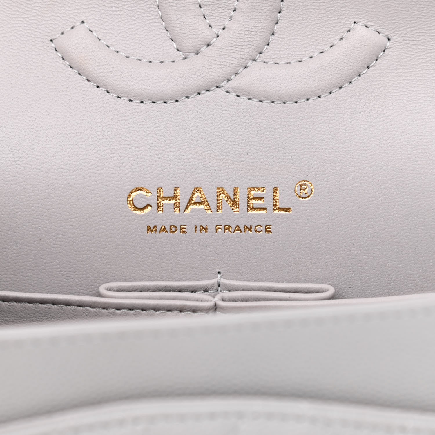 Chanel Caviar Quilted Medium Double Flap Grey 5 of 9