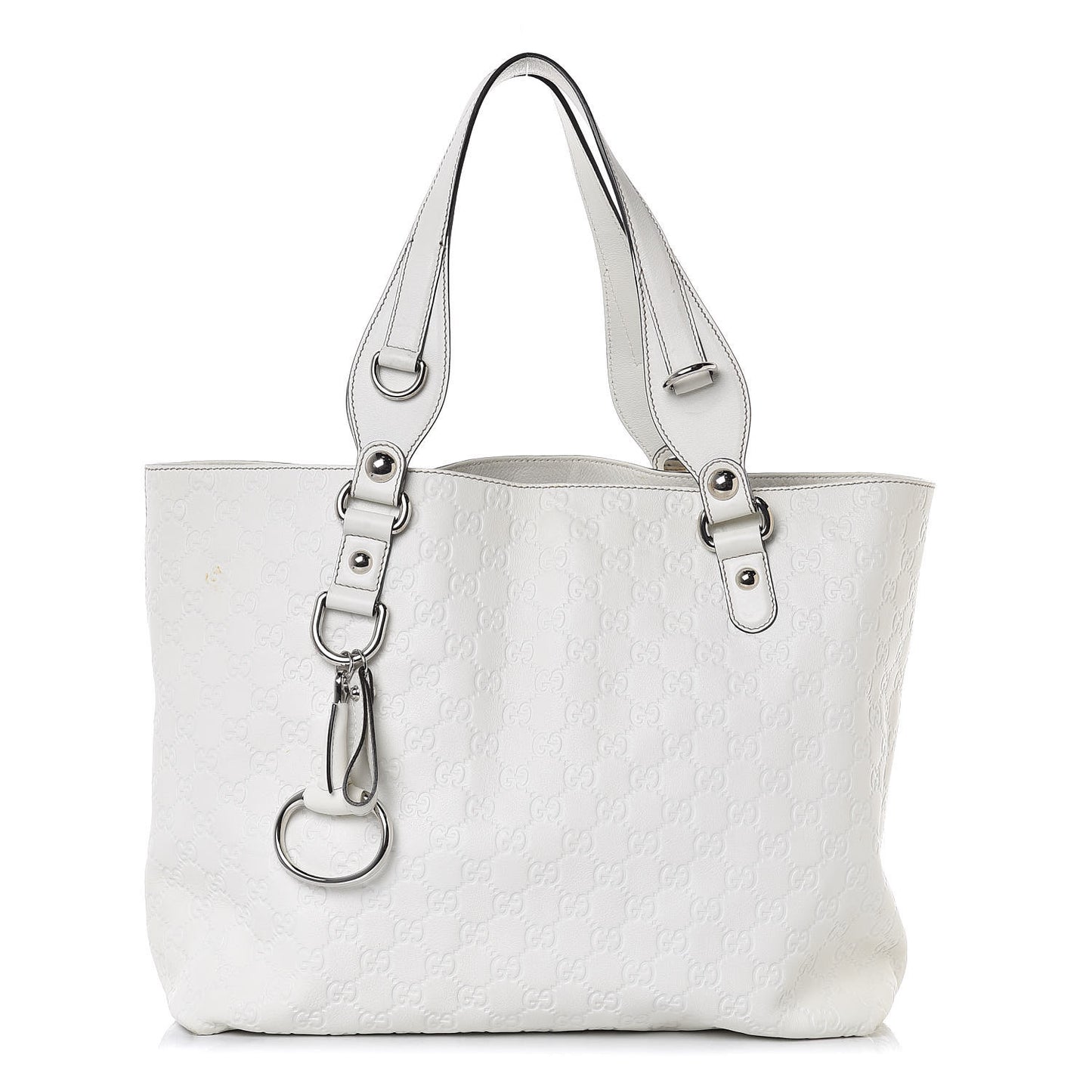 Guccissima Medium Icon Bit Tote White