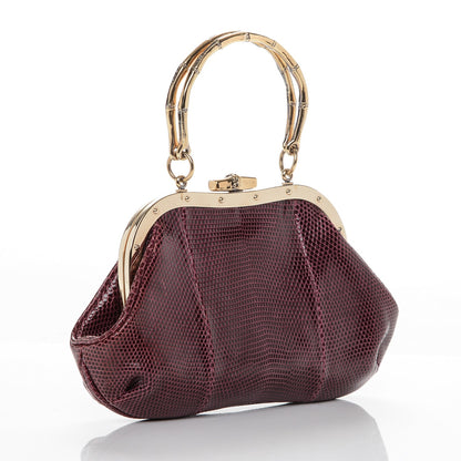 Gucci Lizard Bamboo Tom Ford Evening Bag Bordeaux 3 of 6
