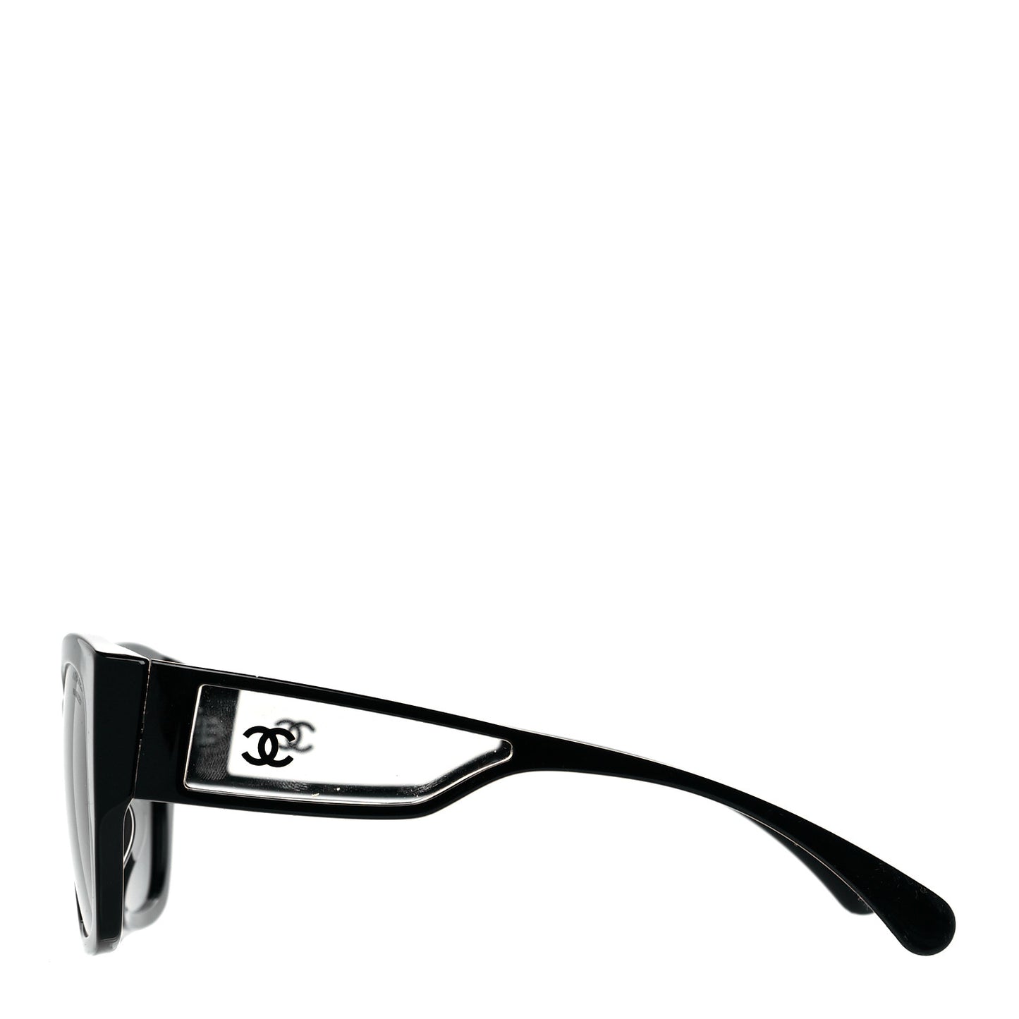 Acetate Polarized Butterfly Signature CC Sunglasses 5429-A Black