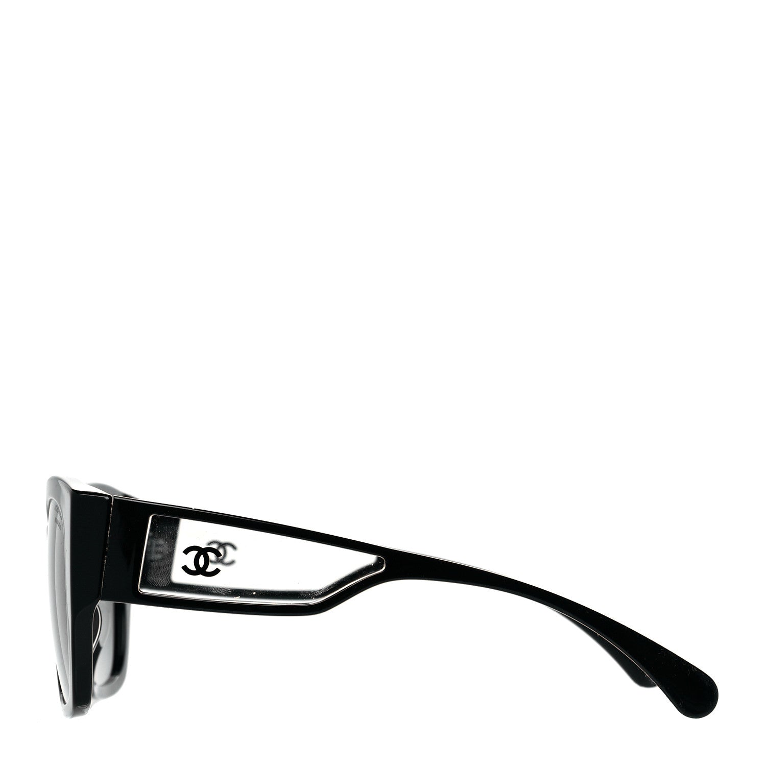 Chanel Acetate Polarized Butterfly Signature CC Sunglasses 5429-A Black 3 of 6
