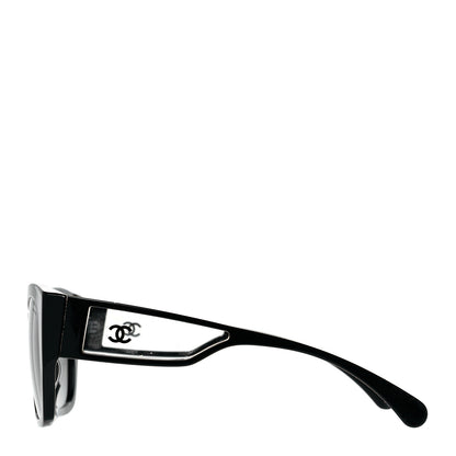 Chanel Acetate Polarized Butterfly Signature CC Sunglasses 5429-A Black 3 of 6