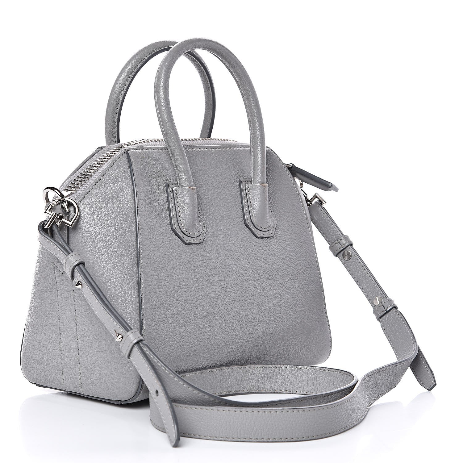 Givenchy Sugar Goatskin Mini Antigona Pearl Grey 3 of 12