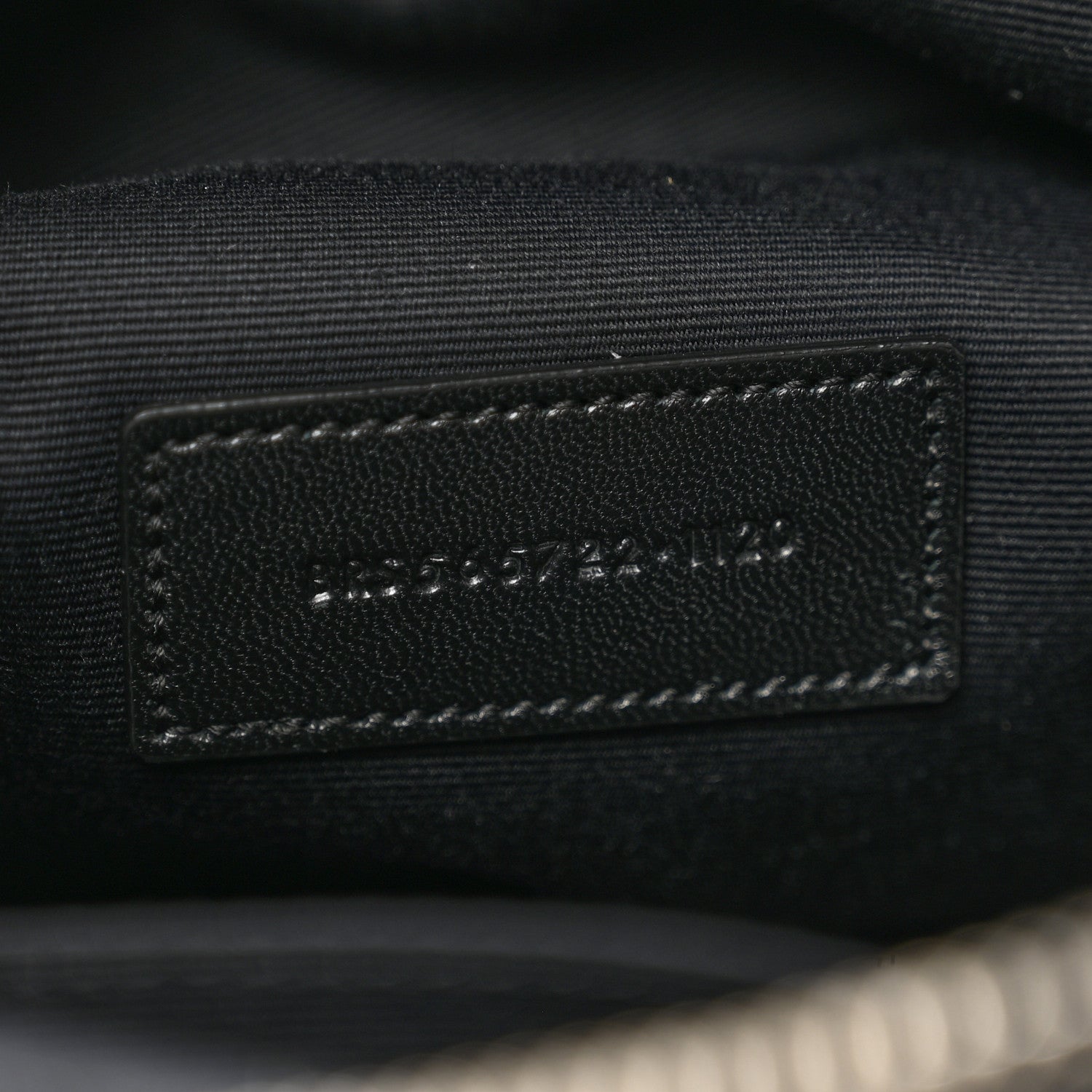 Saint Laurent Raffia Calfskin Rive Gauche Zipped Pouch Naturale Black 6 of 7