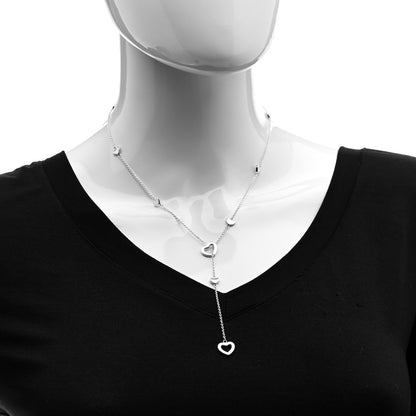 Tiffany Sterling Silver Heart Lariat Necklace 2 of 5