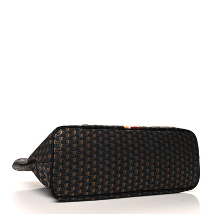 Moynat Canvas 1920 Calfskin Oh! Tote Ruban GM Carbon Bronze Ochre Bordeaux 4 of 10