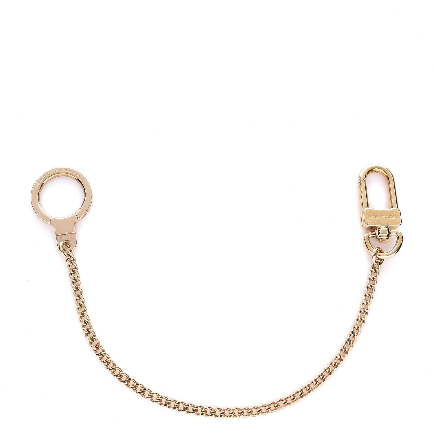 Louis Vuitton Metal Pochette Extender Key Ring Chain Gold 1 of 4