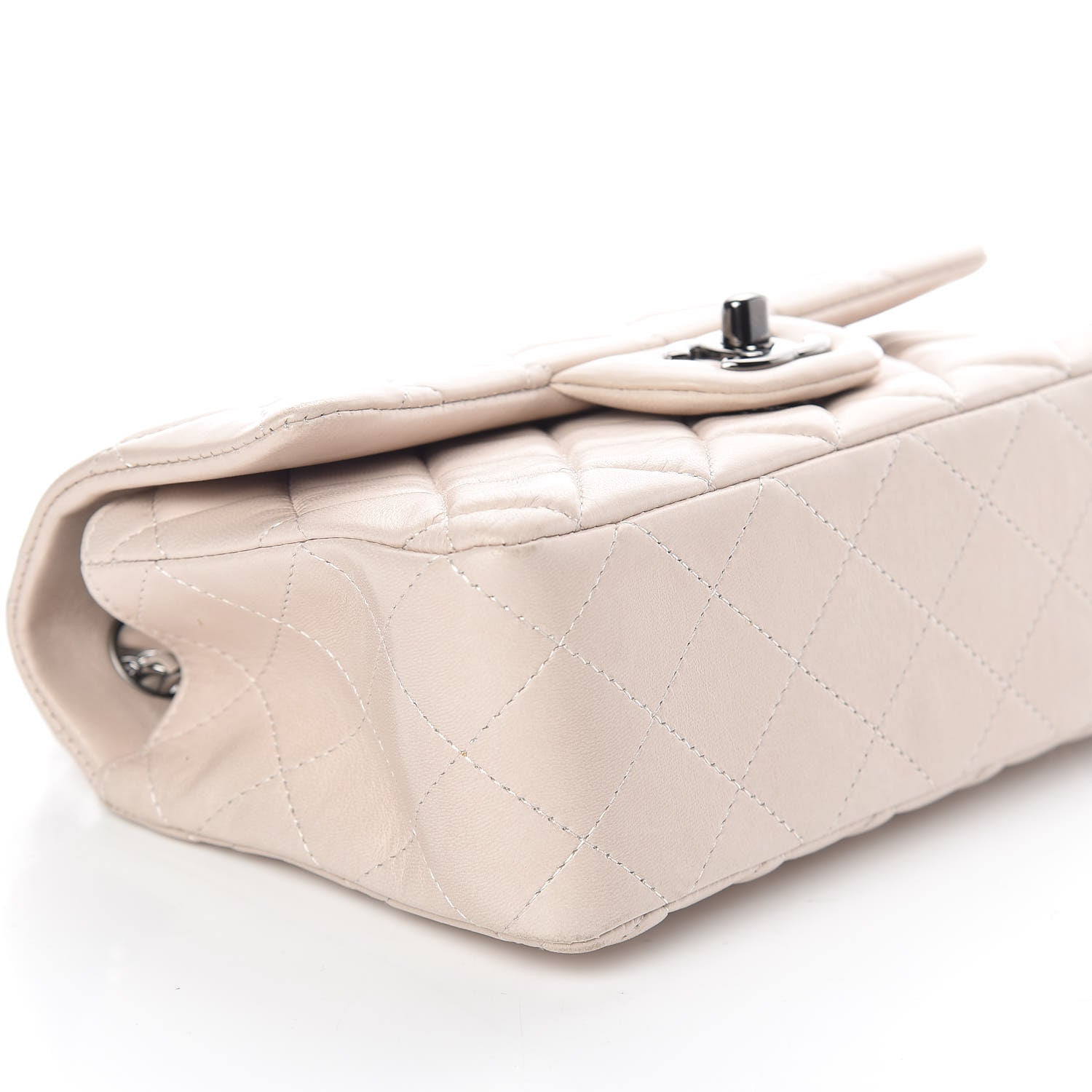 Chanel Lambskin Quilted Mini Rectangular Flap Light Beige 5 of 16
