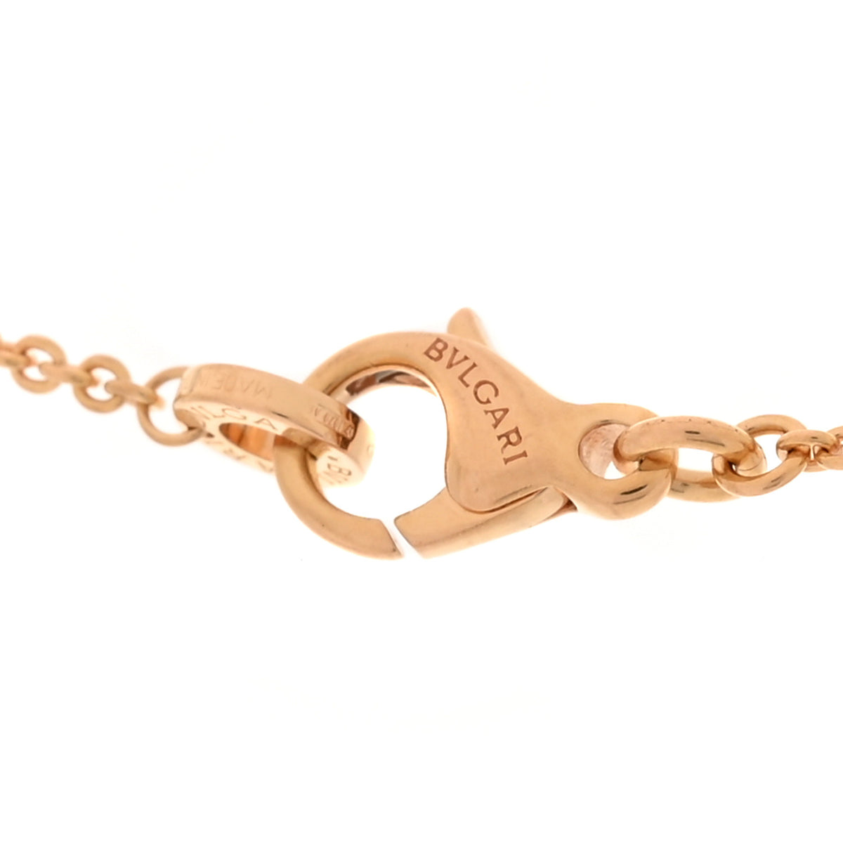 18K Rose Gold White Ceramic B.Zero1 Pendant Necklace