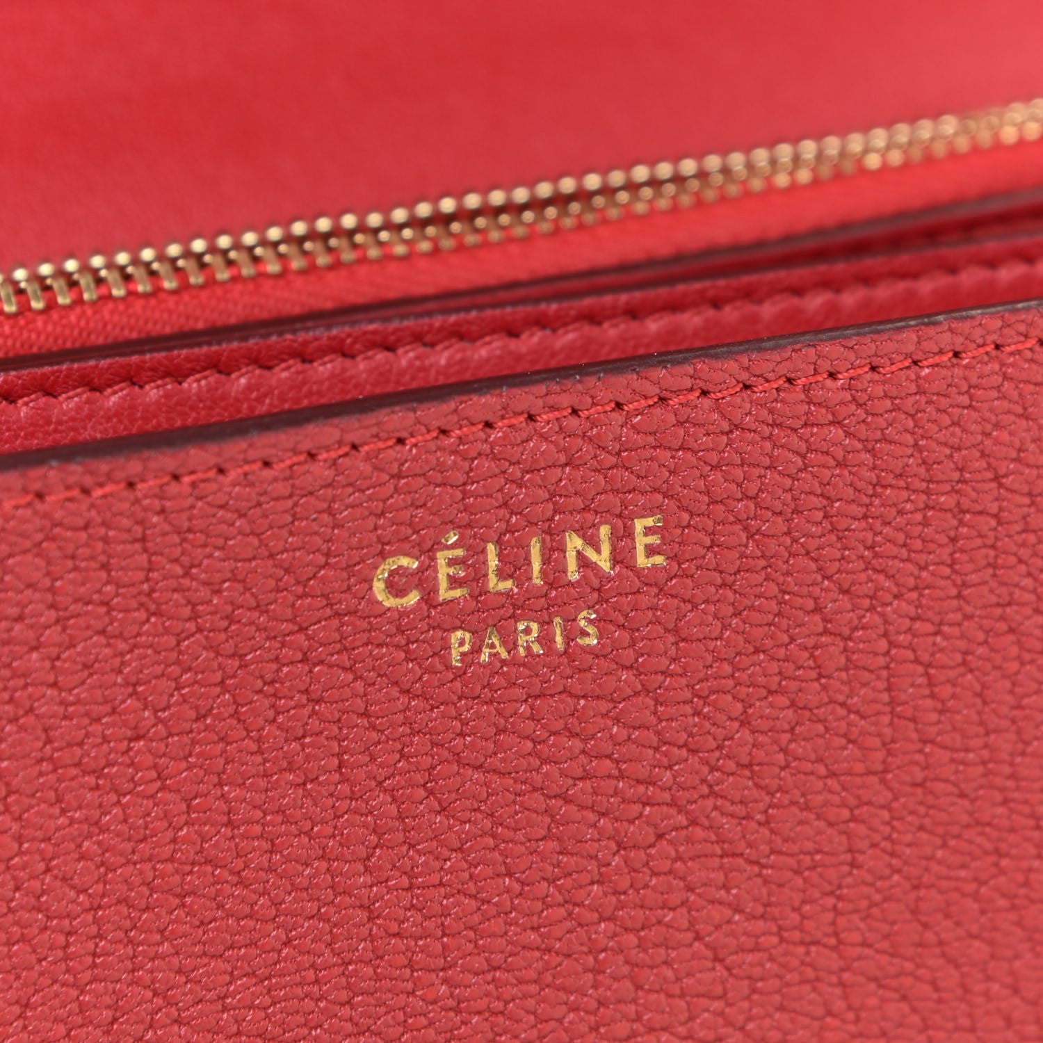 Celine Goatskin Medium Classic Box Flap Bag Carmin 5 of 12