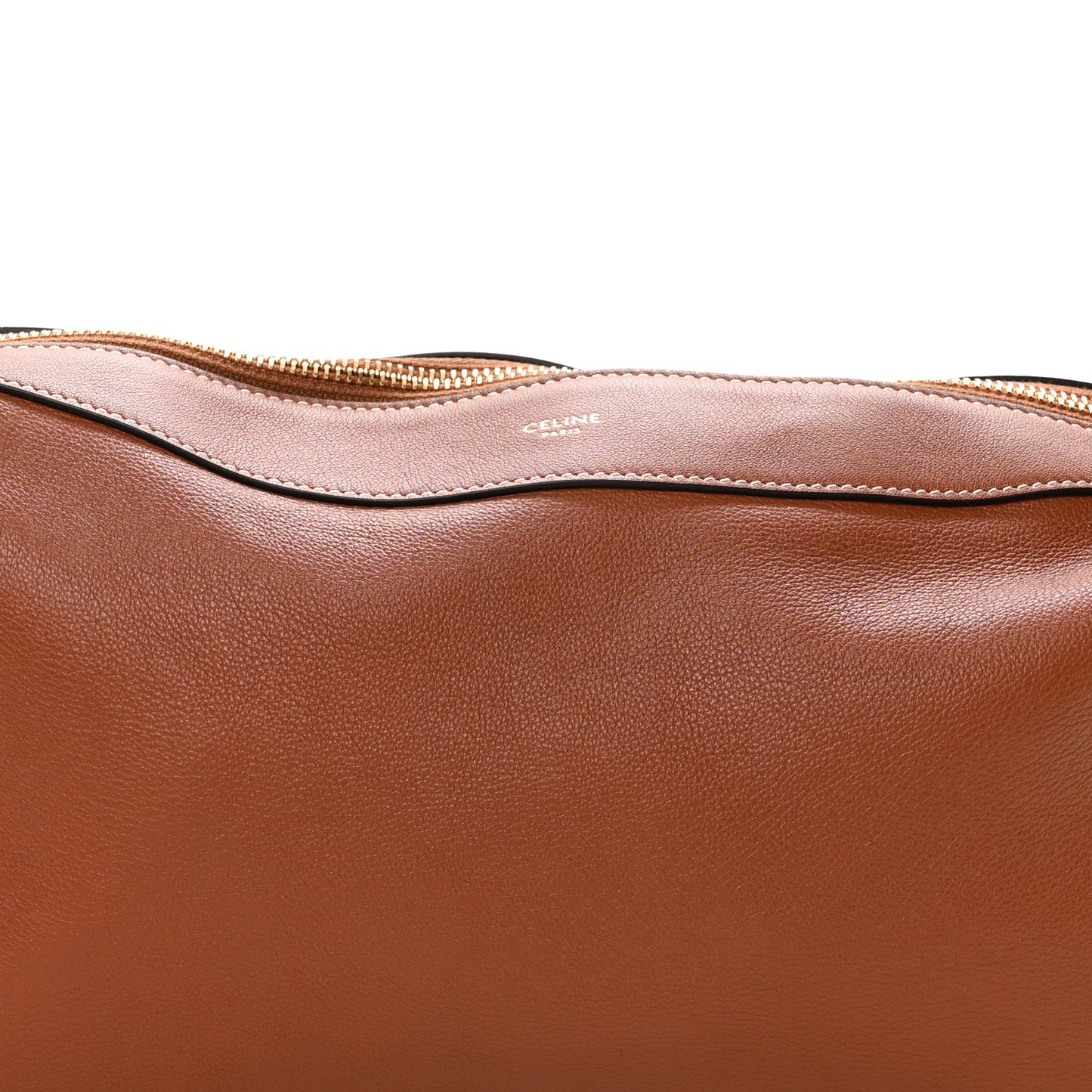 Supple Calfskin Medium Romy Shoulder Bag Tan