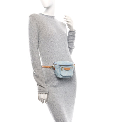 Louis Vuitton Monogram Denim Mini Bumbag Sky Blue 2 of 9