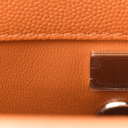 Chanel Caviar Quilted Mini Coco Handle Flap Light Brown 9 of 11