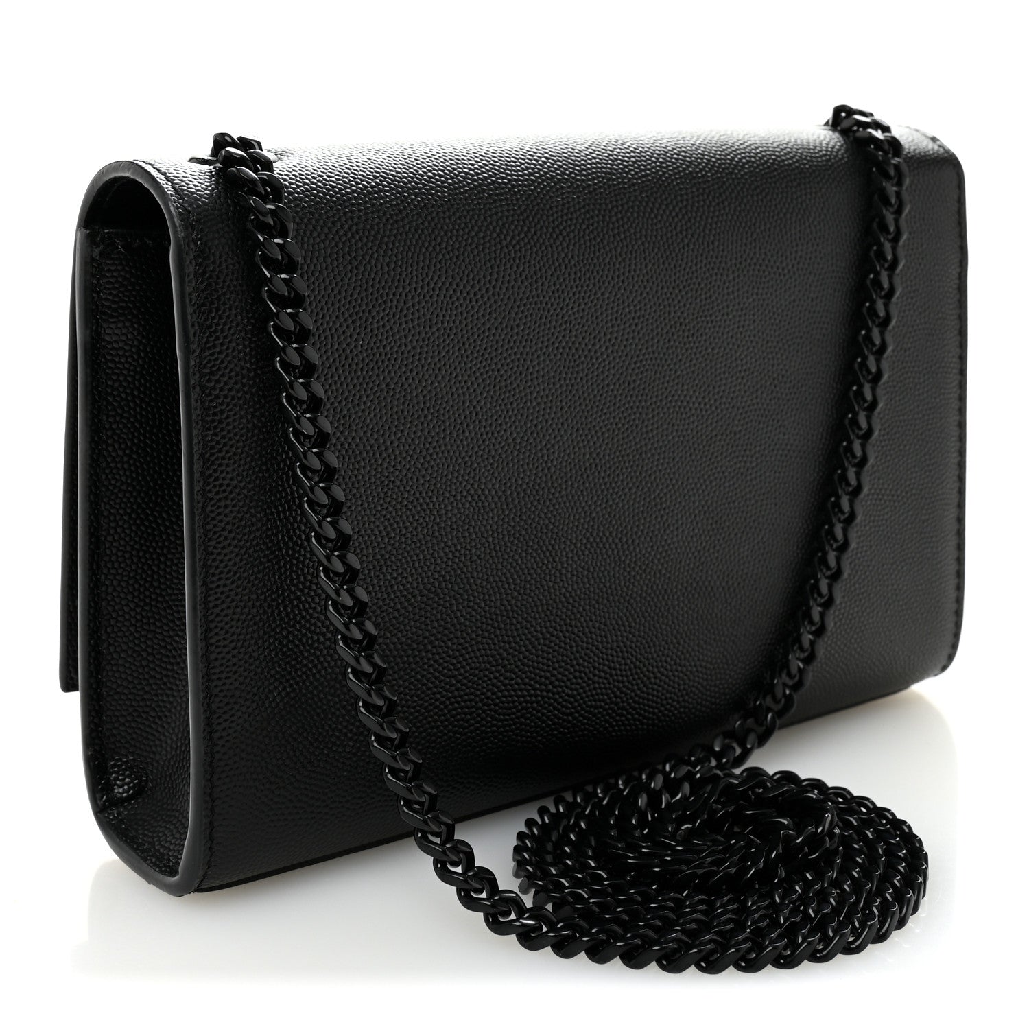 Saint Laurent Grain De Poudre Small Monogram Monochrome Kate Satchel Black 3 of 11