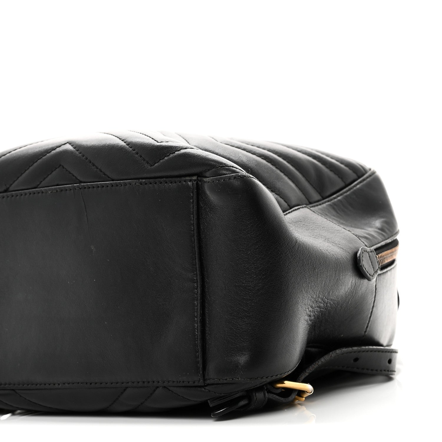 Gucci Calfskin Matelasse GG Marmont Dome Backpack Black 10 of 13