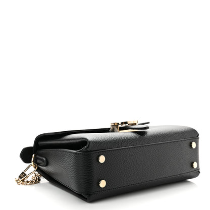 Gucci Dollar Calfskin Interlocking G Top Handle Shoulder Bag Black 4 of 10