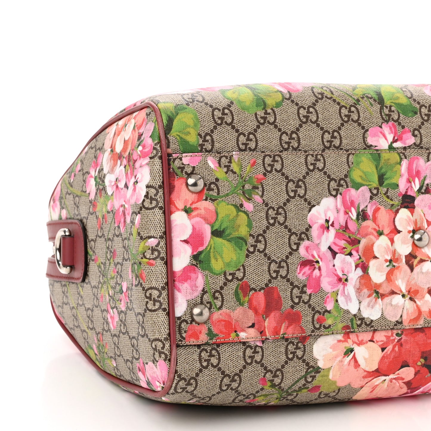GG Supreme Monogram Blooms Medium Boston Beige Multicolor Dry Rose