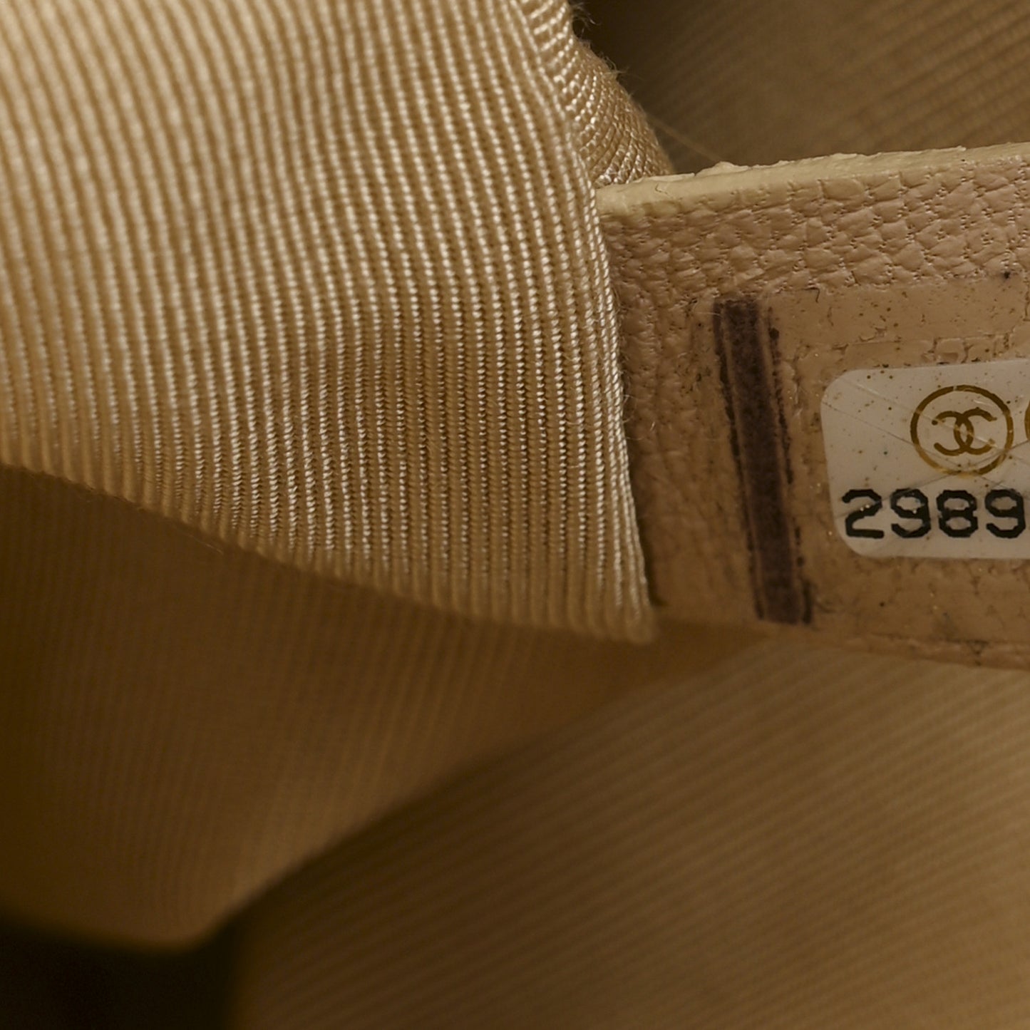 Goatskin Quilted Large Chanel 19 Flap Beige