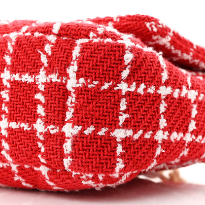 Chanel Tweed Quilted Medium Chanel 19 Flap Red White 10 of 10