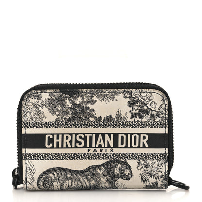 Christian Dior Technical Fabric Embroidered Toile De Jouy DiorTravel Detachable Card Holder Blue 1 of 5